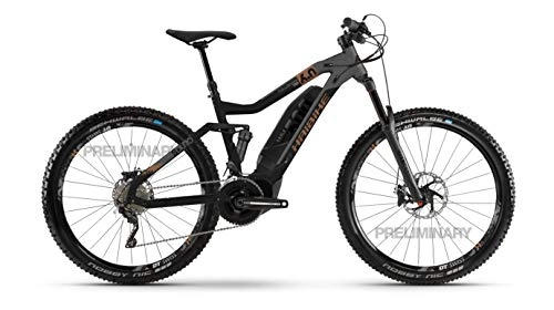 Elektrische Mountainbike : HAIBIKE SDURO FullSeven LT 6.0 Yamaha Elektro Bike 2020 (M / 44cm, Schwarz / Grau / Bronze)
