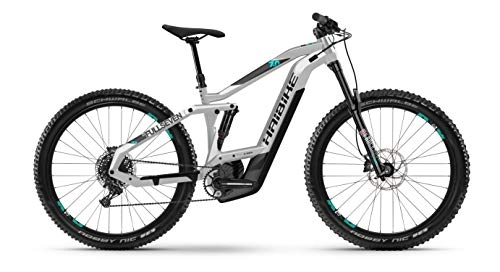 Elektrische Mountainbike : HAIBIKE SDURO FullSeven LT 7.0 Bosch Elektro Bike 2020 (M / 44cm, Schwarz / Grau / Türkis)