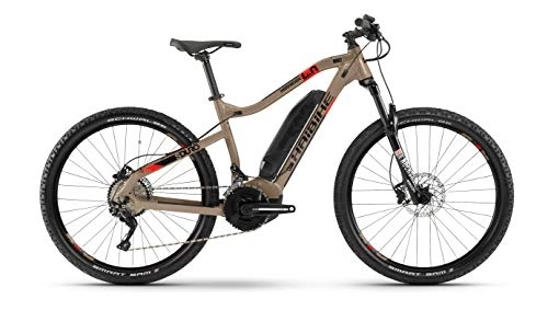 Elektrische Mountainbike : HAIBIKE SDURO HardSeven 4.0 Yamaha Elektro Bike 2020 (XS / 35cm, Sand / Rot / Schwarz)