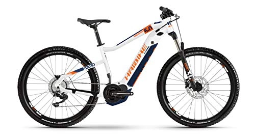 Elektrische Mountainbike : HAIBIKE SDURO HardSeven 5.0 Yamaha Elektro Bike 2020 (M / 44cm, Weiß / Orange / Blau)