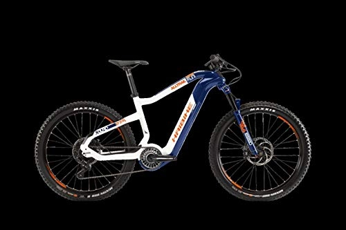 Elektrische Mountainbike : HAIBIKE XDURO AllTrail 5.0 Flyon Elektro Bike (XL / 54cm, Blau / Weiß / Orange)