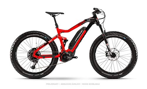 Elektrische Mountainbike : HAIBIKE Xduro FatSix 10.0 26'' Fatbike Pedelec E-Bike MTB rot / schwarz 2019: Größe: M