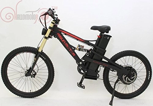 Elektrische Mountainbike : HalloMotor Black Or White Frame 48V 1500W Mustang Mountain Ebike 18Ah Electric Bicycle Lithium Battery Zoom Triple Crown Fork