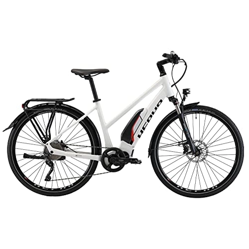 Elektrische Mountainbike : HEPHA E-Bike Trekking 5.0 Damen Elektrofahrrad 70Nm Shimano E8000 Mittelmotor Pedelec 504Wh Abnehmbare Akku 10-Gang Ebike 28 Zoll (Weiß, RH 44cm)
