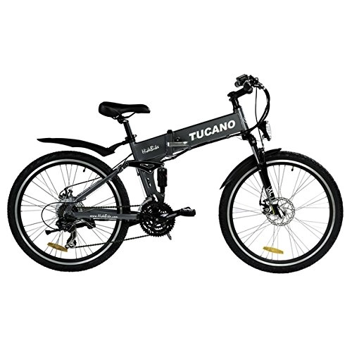 Elektrische Mountainbike : Hide Bike MTB -   Motor 250W -36V   -Maximaler Klettergrad   - Austauschbarer Akku mit Sicherheitsschloss   - Shimano Tourney 21 sp - (HIDEBIKE - GRAU)