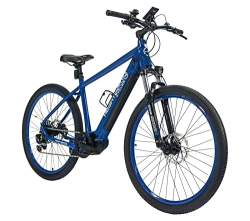 Elektrische Mountainbike : HIGHPHORIA E-Fatbike 26 Zoll Elektrofahrrad • E-Bike mit fetten Reifen • Fat Tire E-Mountainbike (Herren & Damen) • Hydraulische Federgabel • Pedelec (Blau / Blau)