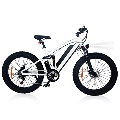 Elektrische Mountainbike : HITWAY E Bike Elektrofahrrad 26" Fat Tire, 48V 500 Watt Motor 12 Ah Lithiumbatterie, Hochgeschwindigkeitsgetriebe und Speichenrad eBike Ones1