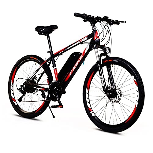 Elektrische Mountainbike : HUDIE Elektrisches Fahrrad, Elektrische Fahrräder Für Erwachsene, Ebike, Elektrische Fahrräder, Trekkingrad, Mens Bike, DREI Fahrmodi(Color:ROT)