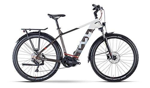 Elektrische Mountainbike : Husqvarna Cross Tourer CT4 27.5'' Pedelec E-Bike Trekking / MTB Fahrrad weiß / bronzefarben 2021: Größe: 55 cm