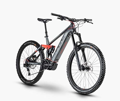 Elektrische Mountainbike : Husqvarna Hard Cross 7 Shimano Steps Fullsuspension Elektro Mountain Bike 2020 (44cm, Black / Anthracite / Red)