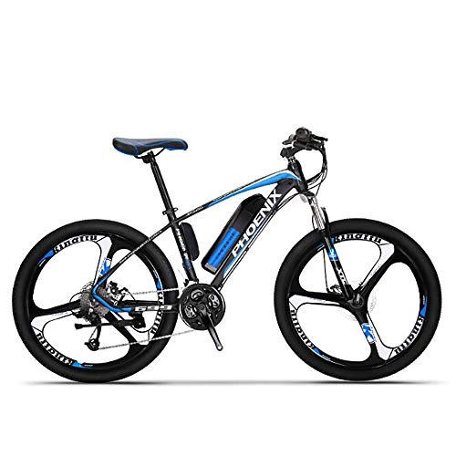 Elektrische Mountainbike : JAEJLQY Fahrrad-Mountainbike, Neue Elektrische 30 Geschwindigkeit Mountainbike Elektro Fahrrad 36V 250W 10Ah Elektrische Fahrzeug 250 Watt Motor, Blau, Onewheel