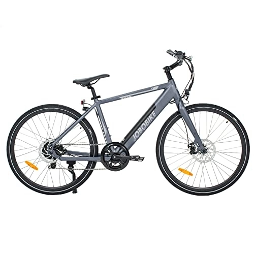 Elektrische Mountainbike : JOBOBIKE 27.5 Zoll Reifen E-Bike Citybike, 7 Gang Shimano Schaltung 250 W Heckmotor, Aluminium-Rahmen & mechanische Scheibenbremse