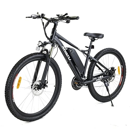Elektrische Mountainbike : Kara-Tech E-Bike 27, 5 Zoll, Mountainbike mit 8 Ah Akku, 21-Gängen (Shimano) und LCD-Display, Elektrofahrrad mit 250 W Motor und bis zu 60 km Reichweite, schwarz