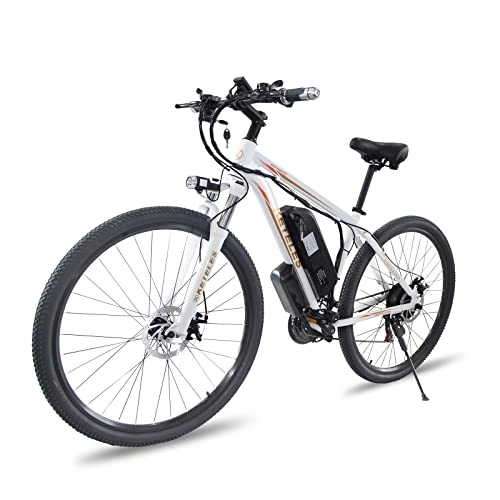 Elektrische Mountainbike : KETELES 26 / 29 Zoll MTB City E-Bike Tiefeinsteiger mit 48V-18 AH(864Wh) Akku und für Damen und Herren, Elektrofahrrad / Pedelec im mit 21 Gänge (26 Zoll Reifen, Weiß)