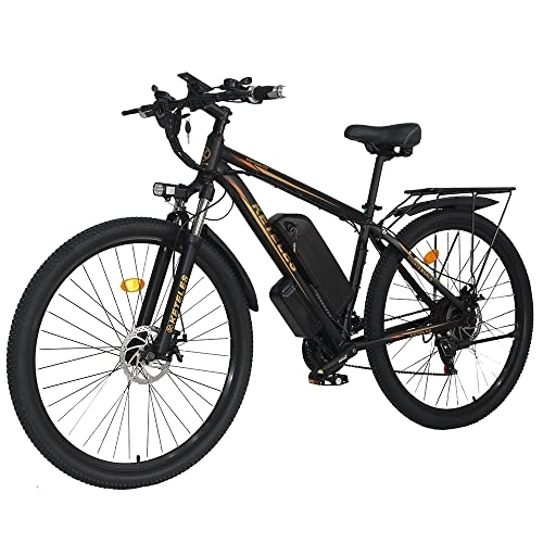 Elektrische Mountainbike : KETELES 26 / 29 Zoll MTB City E-Bike Tiefeinsteiger mit 48V-18 AH(864Wh) Akku und für Damen und Herren, Elektrofahrrad / Pedelec im mit 21 Gänge (26 Zoll, schwarz)