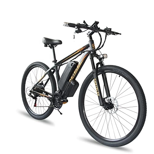 Elektrische Mountainbike : KETELES 26 / 29 Zoll MTB City E-Bike Tiefeinsteiger mit 48V-18 AH(864Wh) Akku und für Damen und Herren, Elektrofahrrad / Pedelec im mit 21 Gänge-K820 (29-Zoll-Reifen, schwarz)