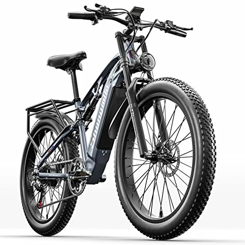 Elektrische Mountainbike : Kinsella MX05 Fat Tire Elektrofahrrad für Erwachsene, 15 Ah, LG-Akku (1 Batterie)