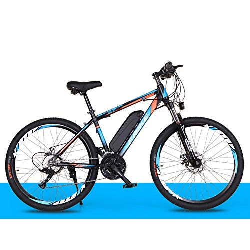 Elektrische Mountainbike : KT Mall Electric Mountain Bike 26-Zoll Mit Abnehmbarer 36V 8Ah Lithium-Ionen-Akku DREI Arbeitsmodi Tragfhigkeit 200 Kg, White Blue