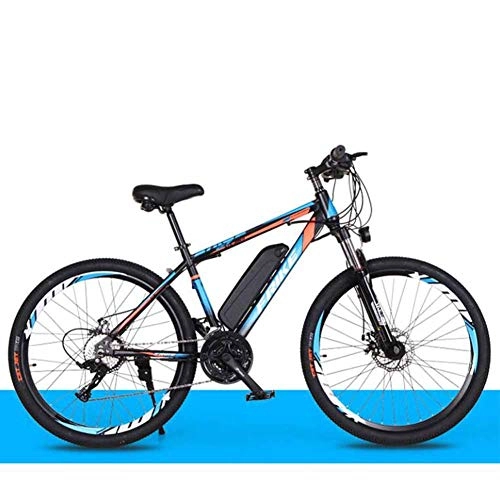 Elektrische Mountainbike : KT Mall Elektro-Bike für Erwachsene 26 Elektro-Fahrrad mit 250W Motor 36V 8Ah Batterie 21 Gang-Doppelscheibenbremse E-Bike-Multi-Function Smart Meter Höchstgeschwindigkeit 35 km / h, Blau