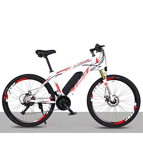 Elektrische Mountainbike : KT Mall Elektro-Bike für Erwachsene 26 Elektro-Fahrrad mit 250W Motor 36V 8Ah Batterie 21 Gang-Doppelscheibenbremse E-Bike-Multi-Function Smart Meter Höchstgeschwindigkeit 35 km / h, Rot