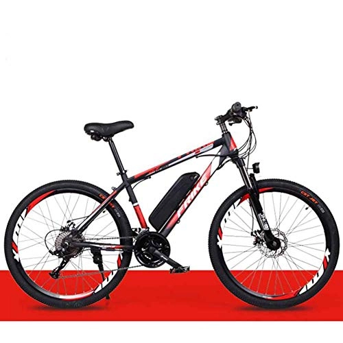 Elektrische Mountainbike : KT Mall Elektro-Bike für Erwachsene 26 Elektro-Fahrrad mit 250W Motor 36V 8Ah Batterie 21 Gang-Doppelscheibenbremse E-Bike-Multi-Function Smart Meter Höchstgeschwindigkeit 35 km / h, Schwarz