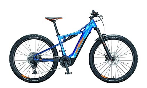 Elektrische Mountainbike : KTM Macina Chacana 294 Bosch Elektro Fahrrad 2021 (48 cm, Metallic Blue / Orange / Eveblue)
