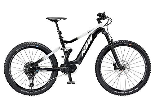 Elektrische Mountainbike : KTM Macina Kapoho 2973 12 pt-cx5i, 12 Gang Kettenschaltung, Herrenfahrrad, Full-Suspension, Modell 2019, schwarz matt, 43 cm