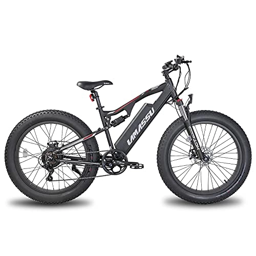 Elektrische Mountainbike : LAMASSU E-Bike Elektro-Mountainbike Elektro-Pendelbike für Erwachsene mit 36V 10Ah Akku