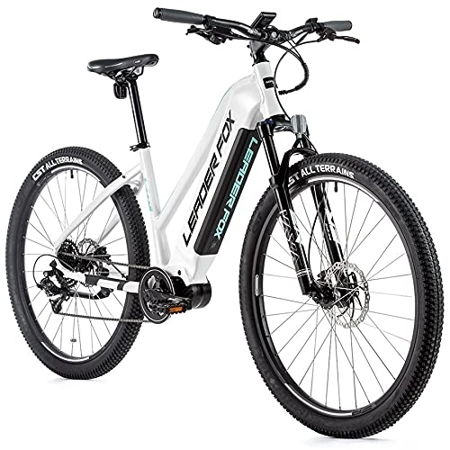 Elektrische Mountainbike : Leaderfox 29 Zoll Alu E-Bike SWAN Lady Pedelec MTB M300 80 Nm LG 540 Wh Weiss Türkis RH 51cm