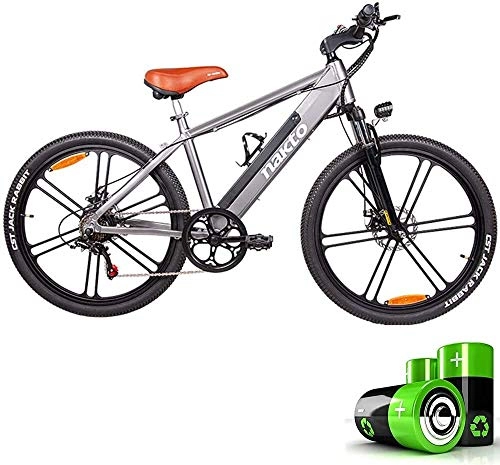 Elektrische Mountainbike : LEFJDNGB Fat Bike Adult Elektro-Fahrrad 6-Gang-26-Zoll-Hybrid-Fahrrad-80KM Assisted REIT Dmpfende Mountainbike