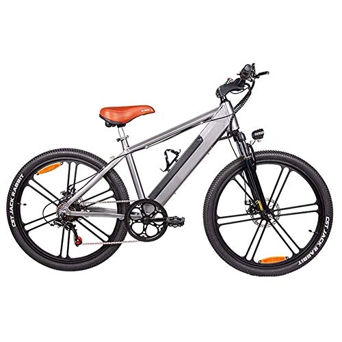 Elektrische Mountainbike : LFEWOZ Leichte Elektro-Mountainbike, Fat Tire Straen-Fahrrad-350W City Bike 6-Gang 26 Zoll E-Bike Bike