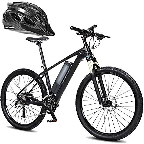 Elektrische Mountainbike : LZMXMYS Elektrisches Fahrrad, elektrisches Fahrrad Adult Electric Mountain Bike, 27, 5 Zoll Carbon Fiber Power Assisted elektrisches Fahrrad Mountainbike 36V / 10.5Ah Lithium-Batterie Fahrrad mnnliche