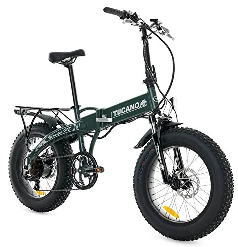 Elektrische Mountainbike : Marnaula Monster 20 HB - Elektro-Faltrad - Vorderfederung - Rder 20" - Motor 250W, Batterie LG 36V-10.4Ah Integrierte - Display LCD mit 5 Hilfe - Rahmen aus Aluminium (Army Green)