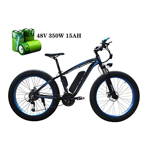 Elektrische Mountainbike : MDZZ Folding Elektro-Fahrrad mit 48V 15Ah Abnehmbarer Wasserdicht Lithium-Batterie, 27-Gang Mountainbike fr Outdoor Radfahren, 26-Zoll-Rad, Schwarz