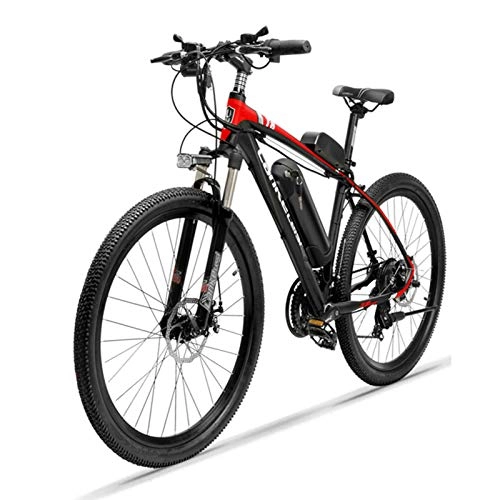Elektrische Mountainbike : Mountain E-Bike fur Erwachsene, 26 Zoll E-Bike für Damen und Herren 250W 36V 10Ah kann Sich Bewegen Lithium-Ionen-Akku 21 Gang Schaltung Doppelt Scheibenbremsen, Rot