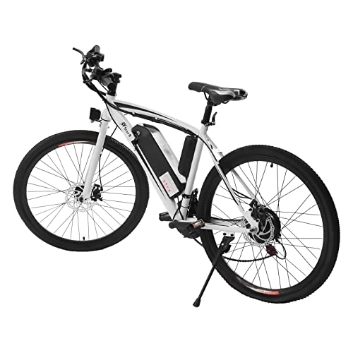 Elektrische Mountainbike : Mountainbike, elektrisches Fahrrad, E-Bike, komplett Federung, volle Geschwindigkeit, Federung, Bremsscheibe, Erwachsene, weiß, hohe Qualität