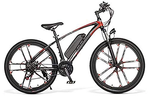 Elektrische Mountainbike : Mountainbikes Elektro-Fahrrad mit vorderen und hinteren Scheibenbremsen, Motorleistung 350 W, Höchstgeschwindigkeit: 30 km / h, LCD-Anzeige, Radfahren männlicher und weiblicher elektrische für enwachs