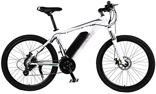 Elektrische Mountainbike : PARTAS Sightseeing / Commuting Tool - Electric Mountain Bike, 250W 26-Zoll-E-Bike mit abnehmbarem 36V / 10AH Lithium-Ionen-Akku, abschließbare Vordergabel (Color : White)