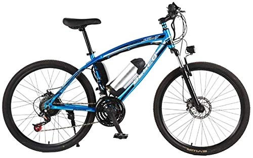 Elektrische Mountainbike : PARTAS Sightseeing / Commuting Tool - Electric Mountain Bike, 250W 26-Zoll-E-Bike mit abnehmbarem 36V / 8AH Lithium-Ionen-Akku, 21-Gang, abschließbare Vordergabel (Color : Blue)