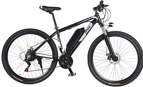 Elektrische Mountainbike : PARTAS Sightseeing / Commuting Tool - Electric Mountain Bike, 250W 26-Zoll-E-Bike mit abnehmbarem 36V / 8AH Lithium-Ionen-Akku, abschließbare Vordergabel, Geeignet for Erwachsene (Color : Black)