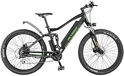 Elektrische Mountainbike : PARTAS Sightseeing / Commuting Tool - Elektro-Fahrrad for Erwachsene 27.5 '' 36V 10Ah / 14Ah Abnehmbare Lithium-Batterie 7 Geschwindigkeit Electric Mountain Bike, for Sport im Freien (Color : Black)