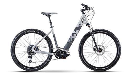 Elektrische Mountainbike : Pexco Husqvarna Gran Sport 5 Shimano Steps Elektro Fahrrad 2021 (27.5" Wave L / 54cm, Silver / Anthracite / Bronze)