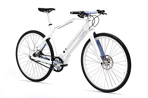 Elektrische Mountainbike : Pininfarina Erwachsene Evoluzione Hi-Tech Carbon NuVinci Riemenantrieb Elektrofahrrad, Weiß, M