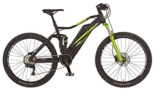 Elektrische Mountainbike : Prophete Unisex – Erwachsene Graveler 20.ETM.20 Fully Mountain E-Bike 27, 5" AEG SportDrive, schwarz / Lemon, RH 48