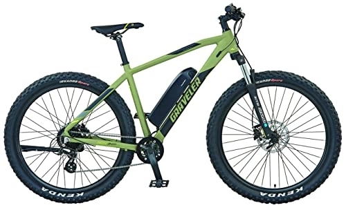 Elektrische Mountainbike : Prophete Unisex – Erwachsene Graveler E-MTB 22.ESM.20 | E-Bike Herren / Damen Pedelec Mountainbike 27, 5" | BLAUPUNKT Hinterradmotor | olivgrün HR-Motor, olivegrün matt