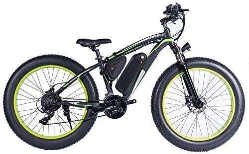 Elektrische Mountainbike : Qinmo Elektro-Fahrrad, 1000W elektrisches Fahrrad, 26" Mountainbike, Fat Tire Ebike, 48V 13AH Lithium-Ionen-Batterie-Federgabeln MTB (Color : Black)