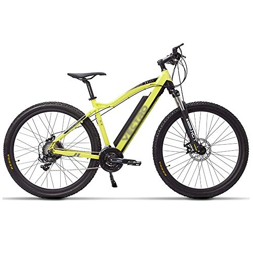 Elektrische Mountainbike : Qinmo Elektro-Mountainbike, 350W 29 ‚‘ Elektro-Fahrrad mit Wechsel 36V 13AH Lithium-Ionen-Akku for den Sport im Freien Reiten Pendel (Color : Yellow)