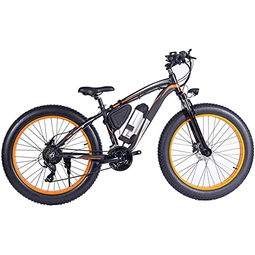 Elektrische Mountainbike : QTQZ Mehrzweck-Elektrofahrrad für Erwachsene und Jugendliche Elektro-Mountainbike 26 Zoll Fettreifen Aluminiumlegierungsrahmen 7-Gang-Roller Mechanische Scheibenbremse 36 V 250 W Lithium-Batterie