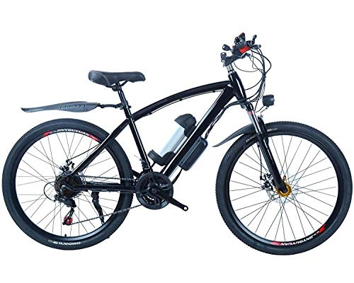 Elektrische Mountainbike : QYHT E-Bike Elektrofahrrad Faltbares Mountainbike, 24 Zoll Reifen Elektrisches Fahrrad Ebike mit 250W bürstenlosem Motor und 36V 7.8Ah Lithium-Batterie (Schwarz)