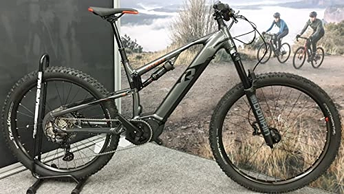 Elektrische Mountainbike : R Raymon TrailRay 160E 8.0 630Wh Yamaha Fullsuspension Elektro Mountain Bike 2022 (S / 39cm, Anthracite-metallic / Black / B. Red)